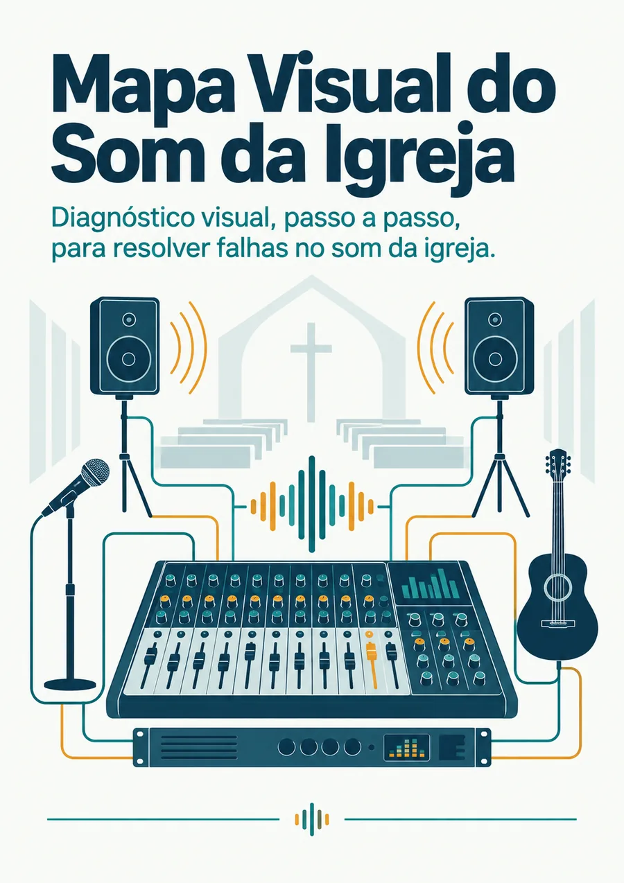Página real do material mapa visual som da igreja